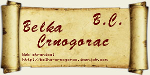 Belka Crnogorac vizit kartica
